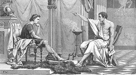 Ο Αριστοτέλης διδάσκει τον Αλέξανδρο